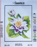 Printed Canvas for Half Cross Stitch Embroidery Kit - Flower 8"x10" 43.112 by GobelinL