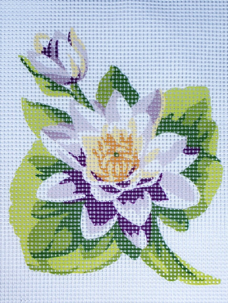 Printed Canvas for Half Cross Stitch Embroidery Kit - Flower 8"x10" 43.112 by GobelinL