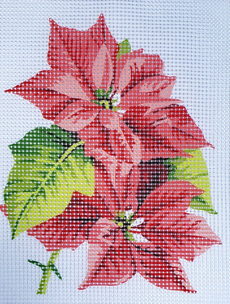 Printed Canvas for Half Cross Stitch Embroidery Kit - Flower 8"x10" 43.114 by GobelinL