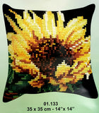 Painted canvas Cushion Cross Stitch Kit "Flower" (18"x18") 01.133 by GobelinL