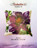 Painted canvas Cushion Cross Stitch Kit "Flower" (18"x18") 01.134 by GobelinL