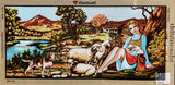 Lady with animals. (24"x50") B1812 by GobelinL