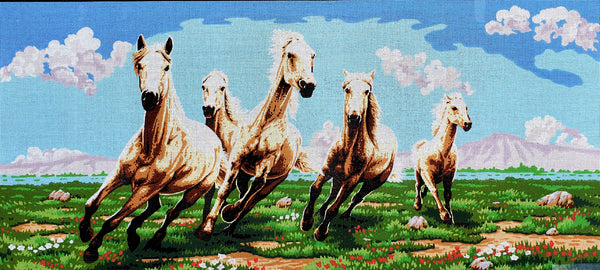 Horses (24"x49") B925 by GobelinL