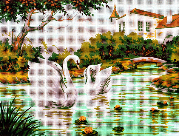 Swans. (18"x24") D470 by GobelinL