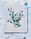 Counted Cross Stitch kit - Warm peace of the bloomy summer 7"x8" Gobelin M773