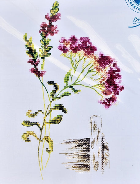 Cross Stitch kit - Bloomy herbs 4"x7" Gobelin M777