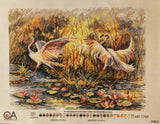 Flamingo dance. (15"x19") PA1769 by Collection D'Art
