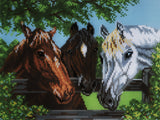 Three horses. (11"x15") PA0100 by Collection D'Art