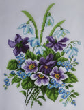 Delicate bouquet. (11"x15") PA0839 by Collection D'Art