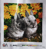 Rabbits. (16"x16") PA1007 by Collection D'Art