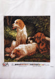 Dogs on a rest. (16"x16") PA1036 by Collection D'Art