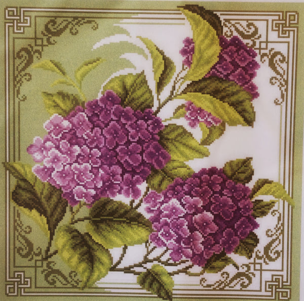 Hydrangea. (16"x16") PA1348 by Collection D'Art