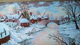 Winter village. (24"x50") B1275 by GobelinL